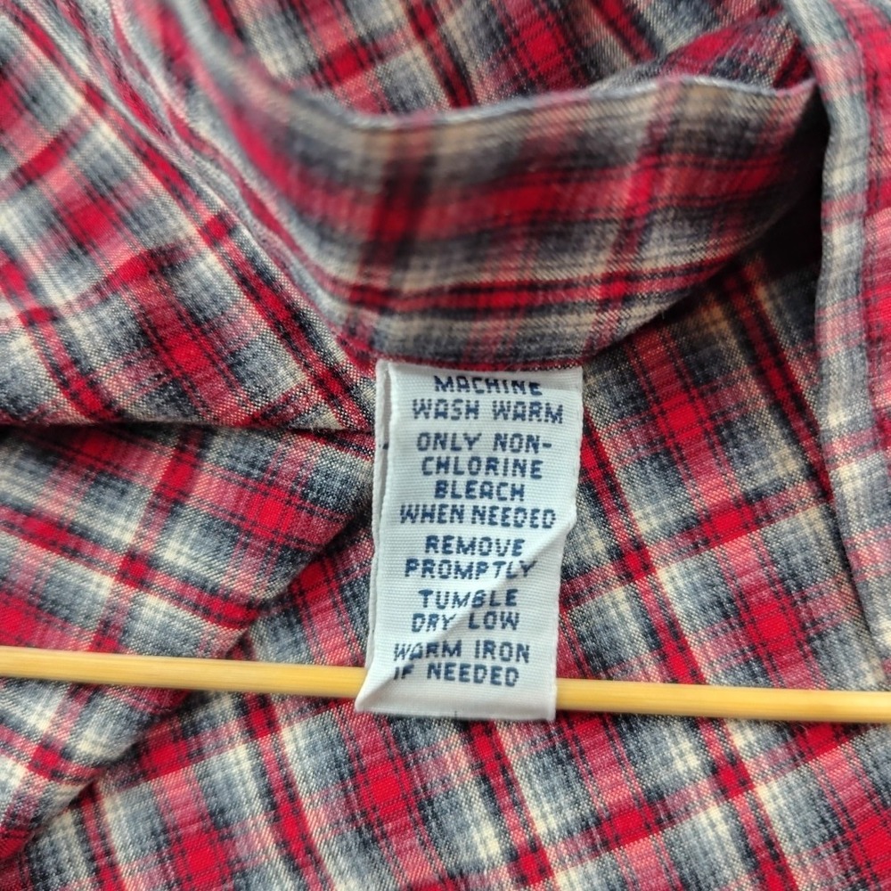 Ralph Lauren Custom Fit Red Plaid Button-Down Shirt Mens Large Long Sleeve EUC - Picture 8 of 16